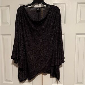 Bobeau Charcoal Poncho Sweater